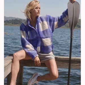 Free People Hit the Slopes Printed Fleece Jacket